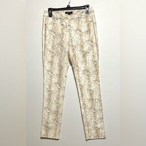 White House Black Market Sassy Snake print Slim Leg Pants